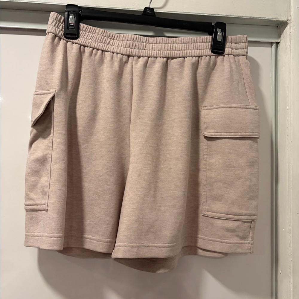 Express Women's Dusty Pink Cargo Knit Shorts